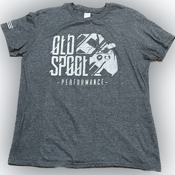 Old School Performance Gilden Polyester Cotton Blend Men’s Tee (Sz L) - Picture 1 of 10